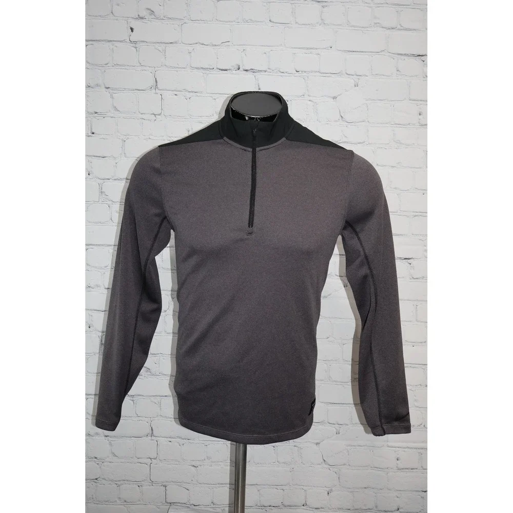 Nike Golf 1/4 Zip Pullover Mens Small Gray Long Sleeve Shirt Performance Gym